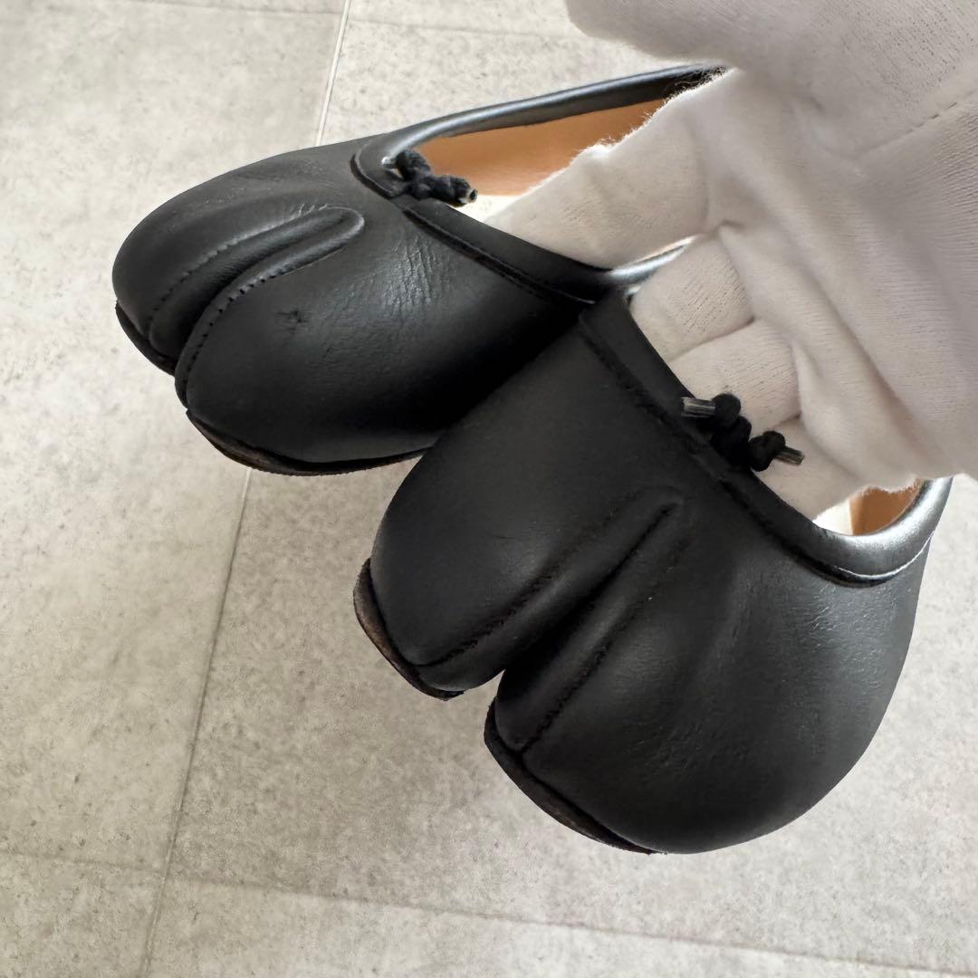 メゾンマルジェラ　タビ　足袋　TABI　パンプス　フラットシューズ　黒　36