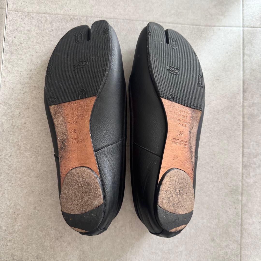 メゾンマルジェラ　タビ　足袋　TABI　パンプス　フラットシューズ　黒　36