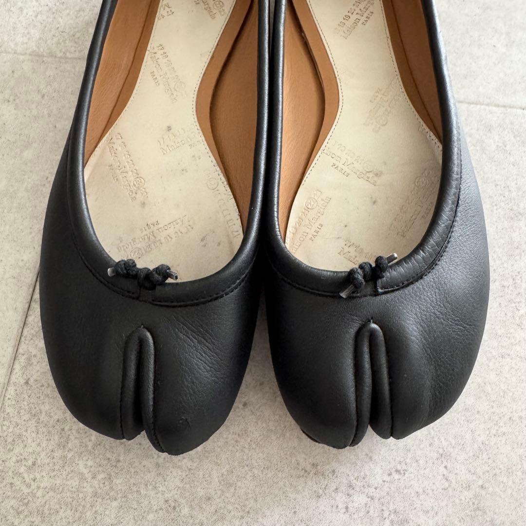 メゾンマルジェラ　タビ　足袋　TABI　パンプス　フラットシューズ　黒　36