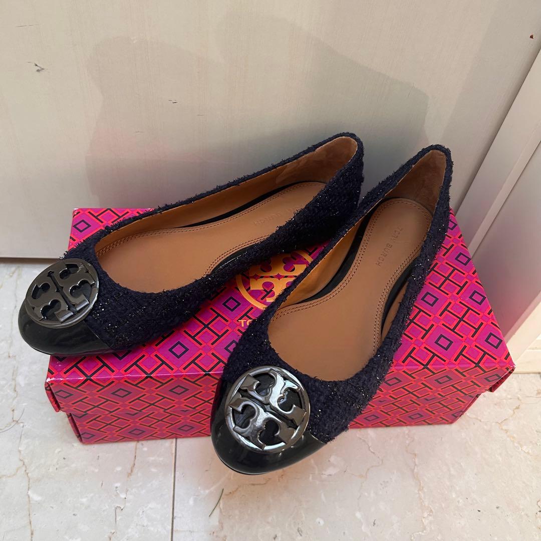 トリーバーチ　ツイードフラットシューズ　パンプス　バレエシューズ　未使用近し