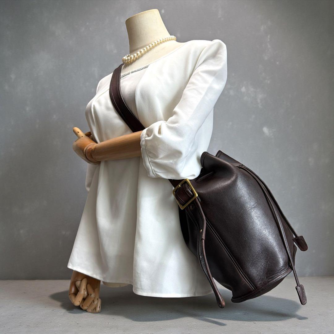 オールドコーチ coach バケツ型　ワンショルダー レザー 9952