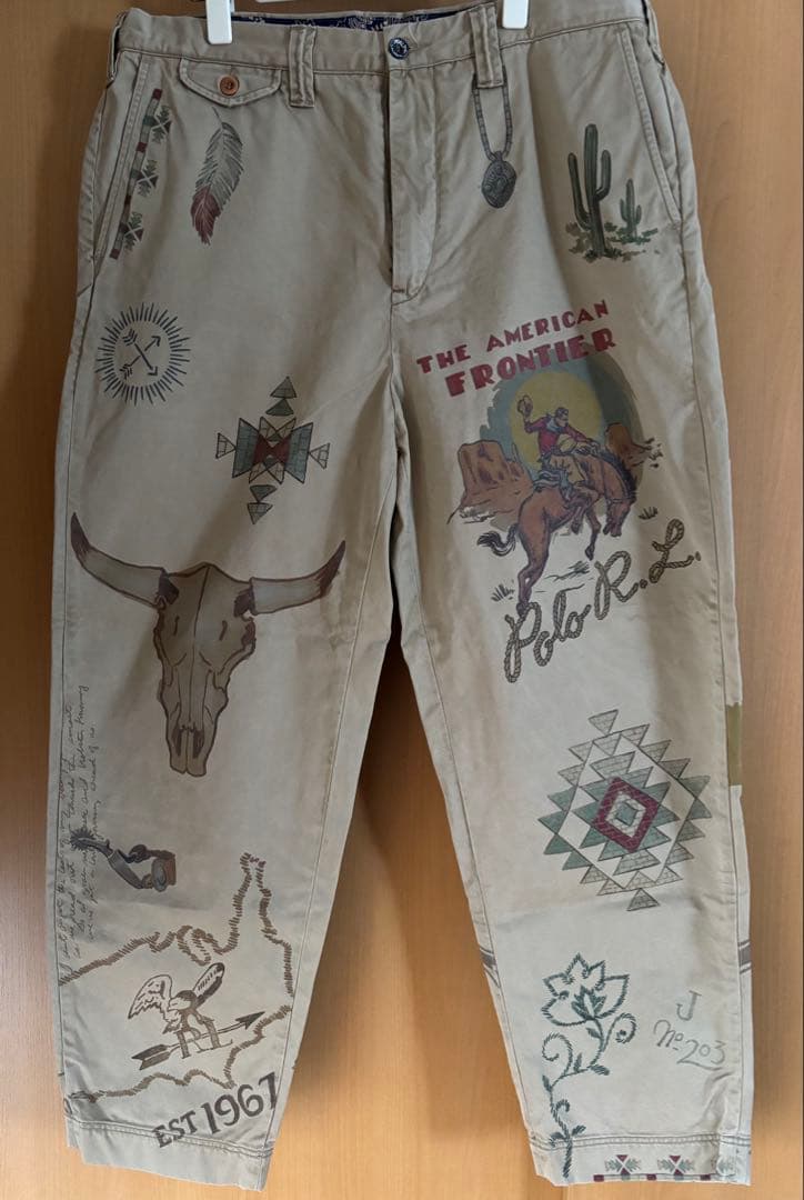 ラルフローレン　プリント　チノ　パンツ　34/32