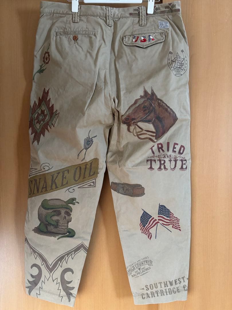 ラルフローレン　プリント　チノ　パンツ　34/32