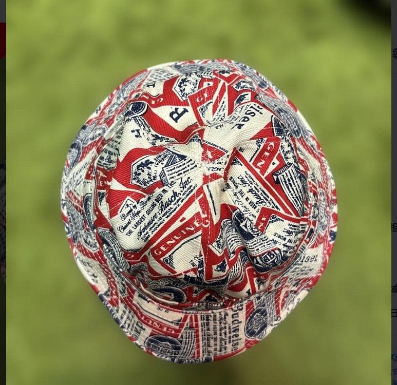 【新品L/USA製】アメカジ系！総柄バケハ2点CHAMPION×バドワイザー