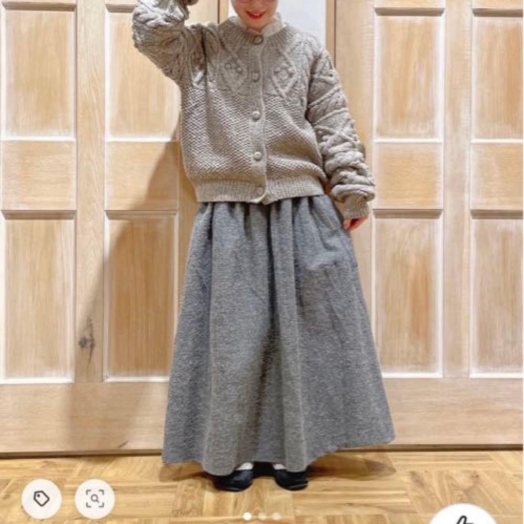 TSUHARU by Samansa Mos2 ペルーニット柄編みカーディガン