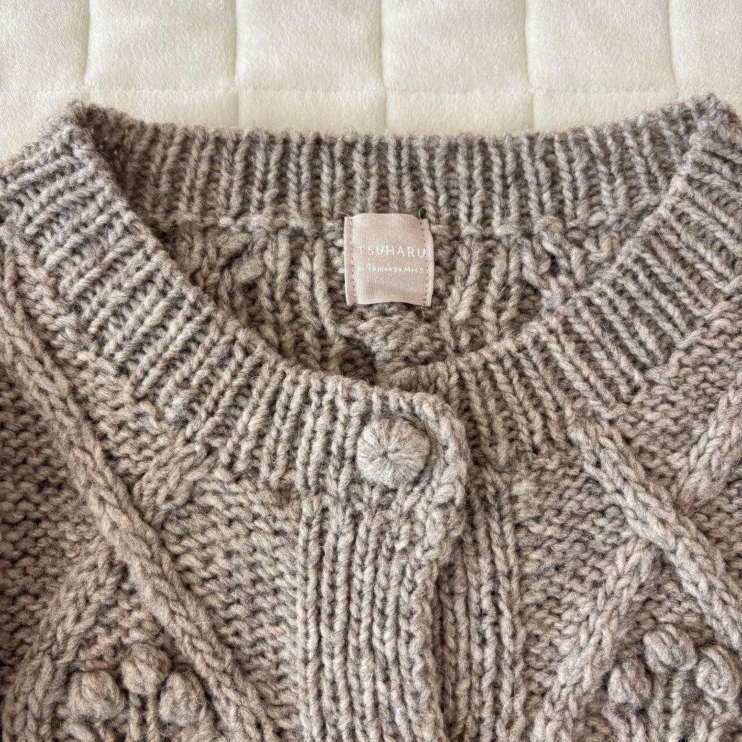 TSUHARU by Samansa Mos2 ペルーニット柄編みカーディガン
