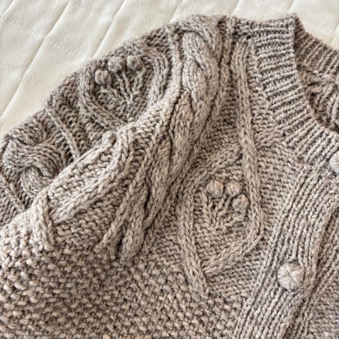 TSUHARU by Samansa Mos2 ペルーニット柄編みカーディガン