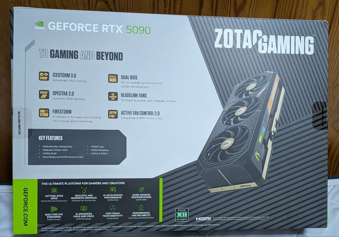 グラフィックボード・グラボ・ビデオカード ZOTAC GAMING GeForce RTX5090 SOLID OC