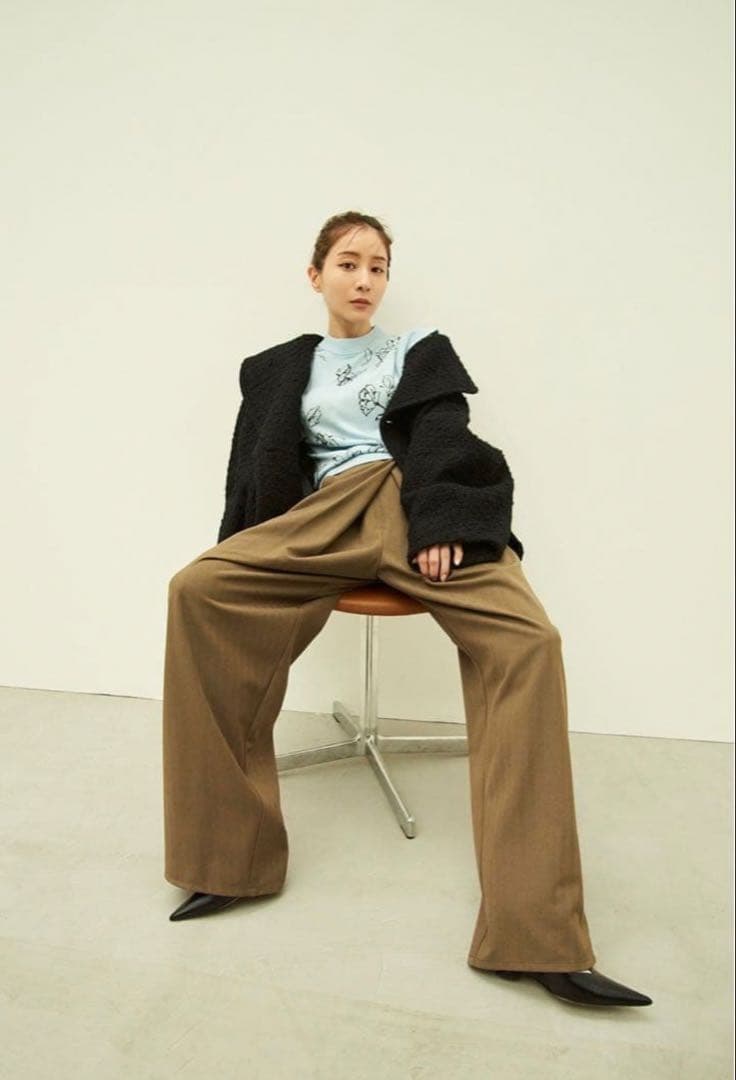 田中みな実 CLANE TUCK HERRINGBONE SLACKS サイズ0