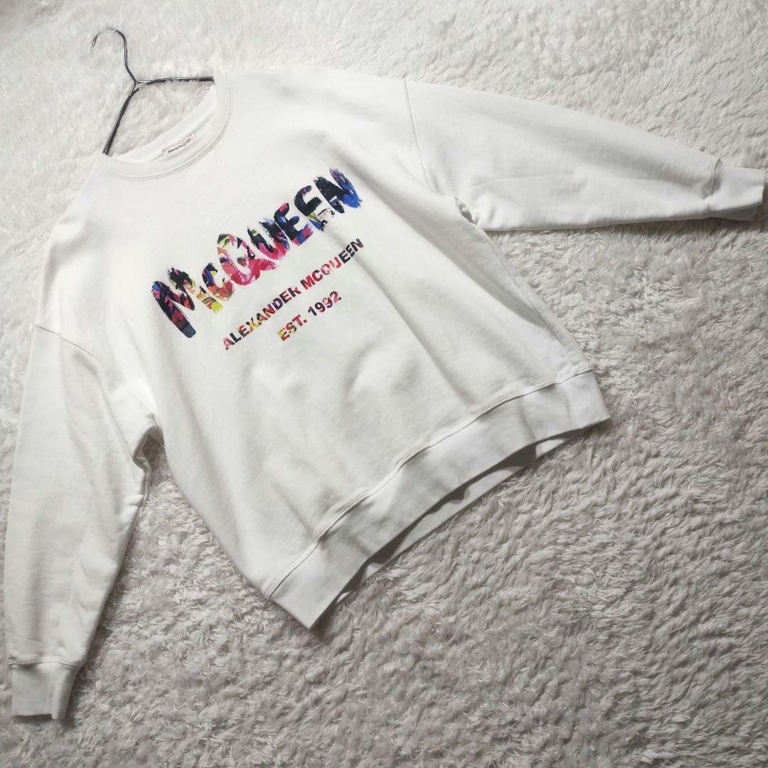 美品◎ALEXANDER McQUEEN　スウェット　英字ロゴ　白　ユニセックス