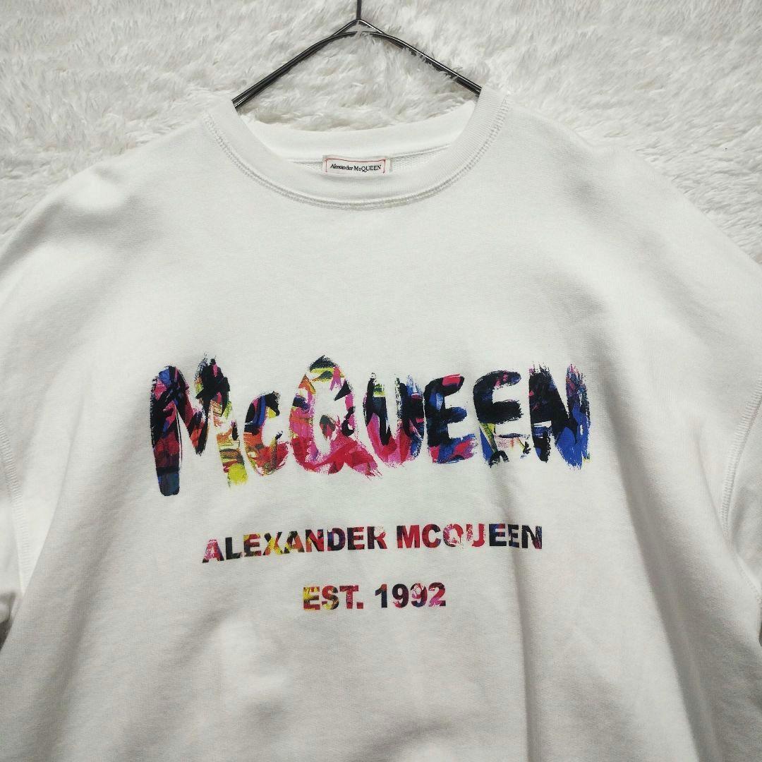 美品◎ALEXANDER McQUEEN　スウェット　英字ロゴ　白　ユニセックス