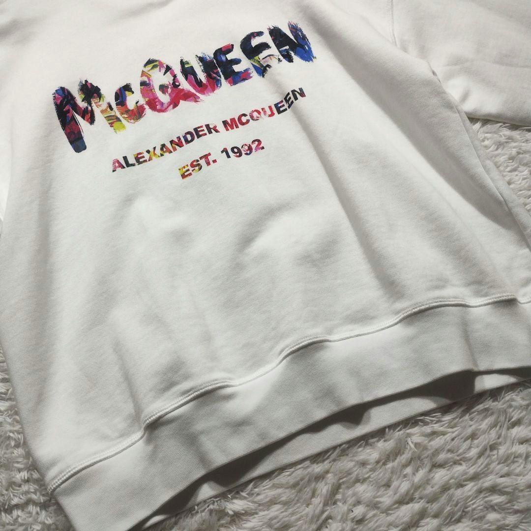 美品◎ALEXANDER McQUEEN　スウェット　英字ロゴ　白　ユニセックス