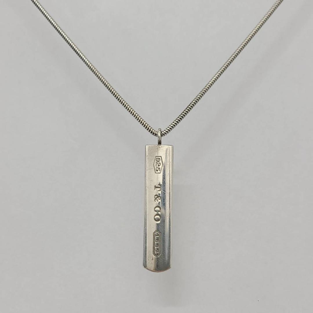 ティファニー ネックレス 1837 バー プレート 925刻印 シルバー ①