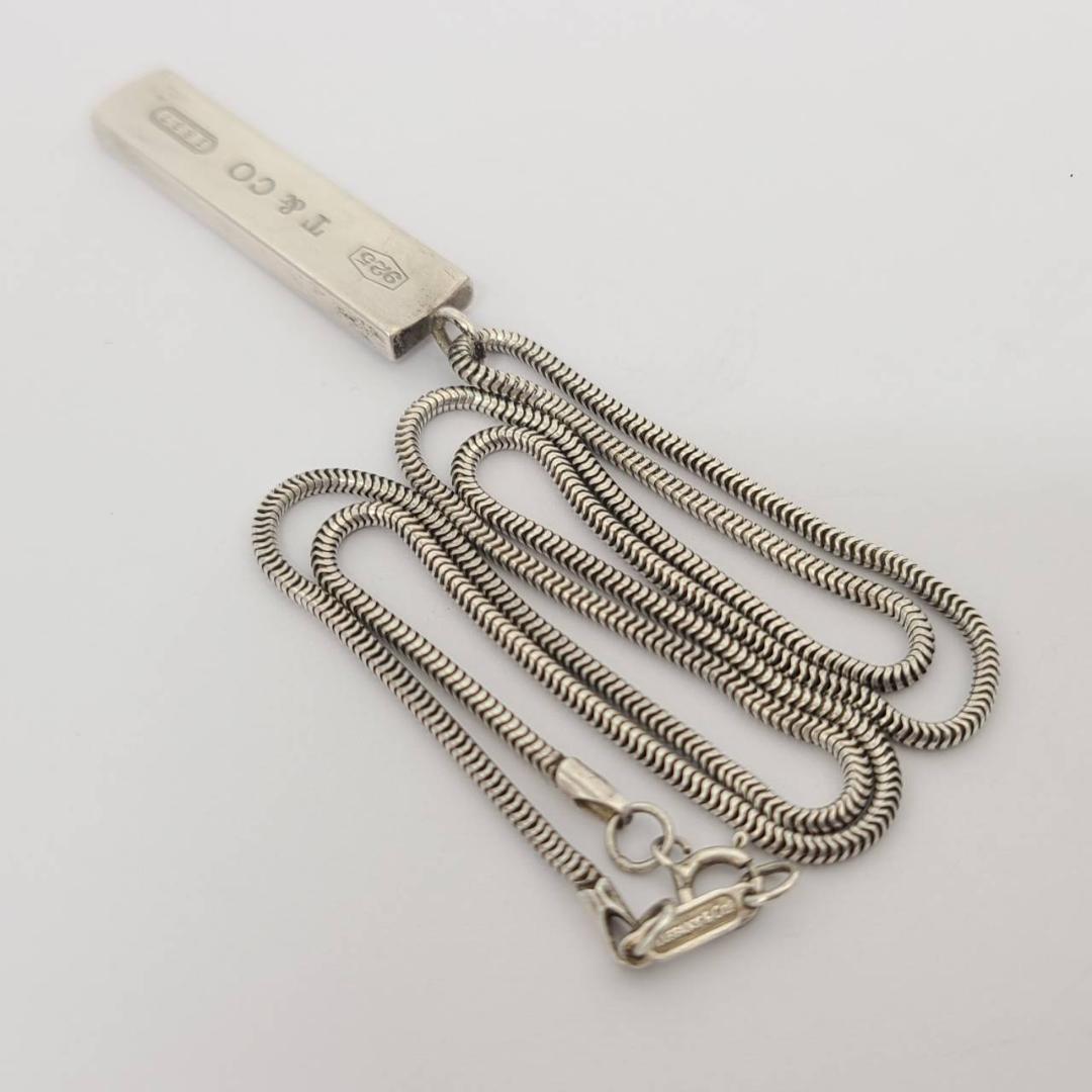 ティファニー ネックレス 1837 バー プレート 925刻印 シルバー ①