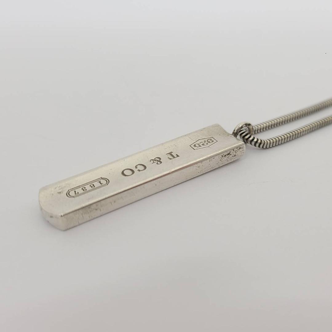 ティファニー ネックレス 1837 バー プレート 925刻印 シルバー ①