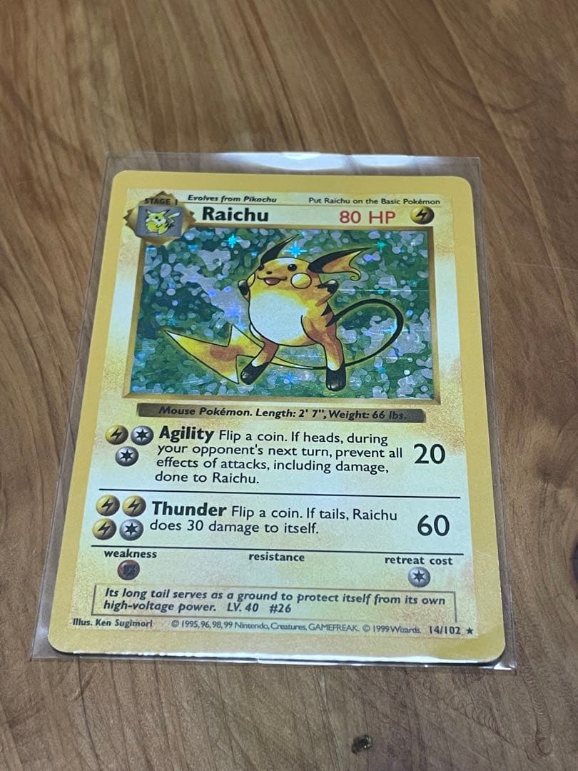 【値下げ】シャドーレス　ライチュウ　Raichu 英語版 shadow less