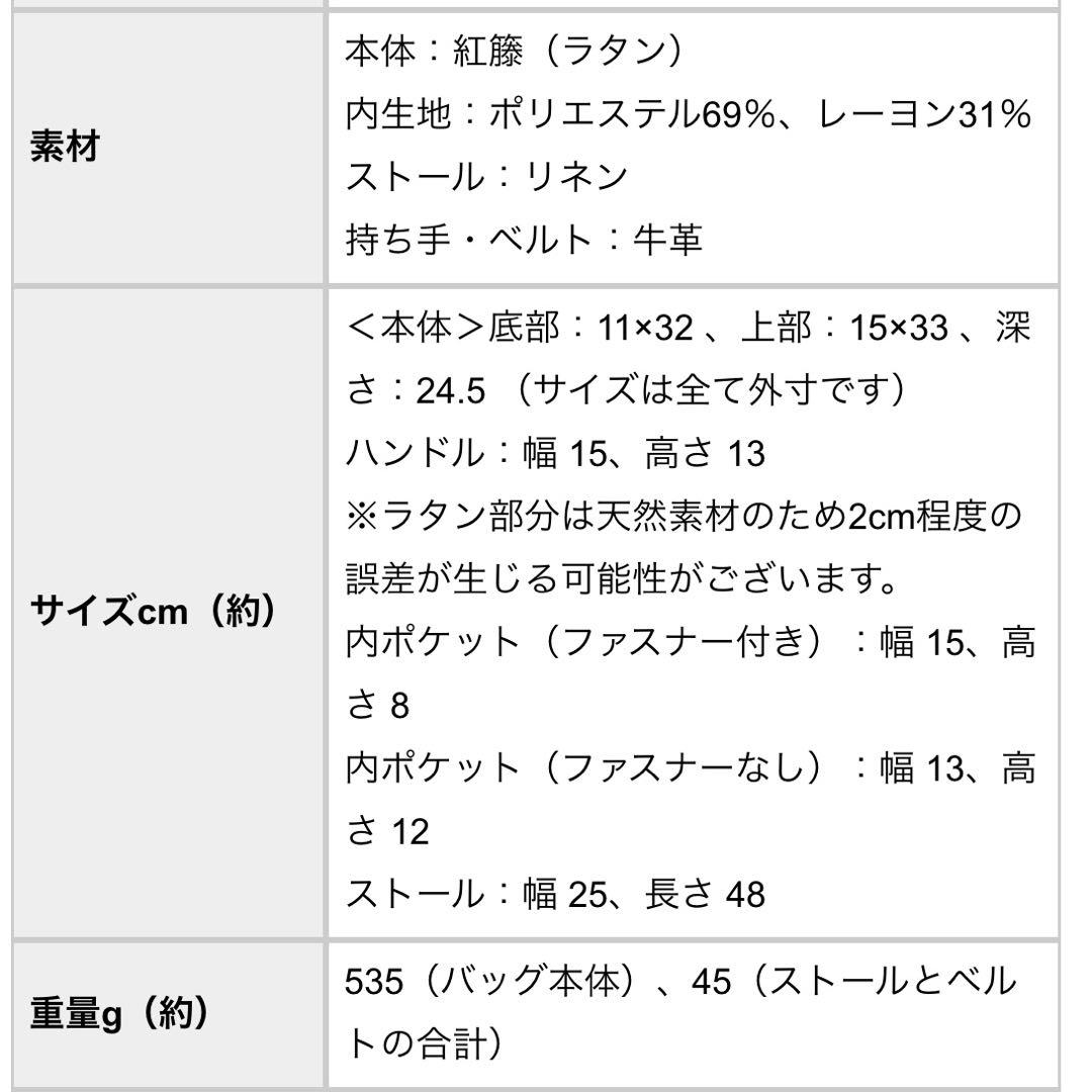 暮らしの道具店 よくばりかごバッグ(リネンクロス付き)