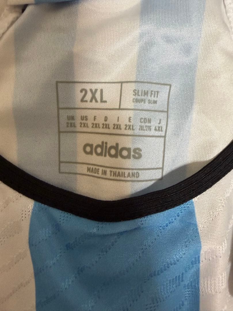 じゃがー　メッシ サインプリント入りアルゼンチン代表 ユニフォーム　2XL