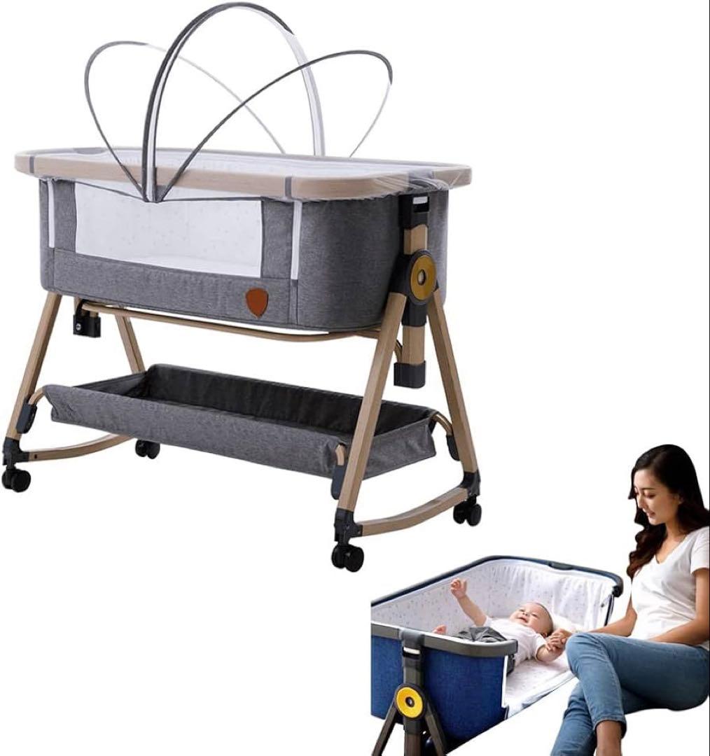 HZDMJ ベビーベッド 折りたたみ　持ち運び可能　添い寝ベッド