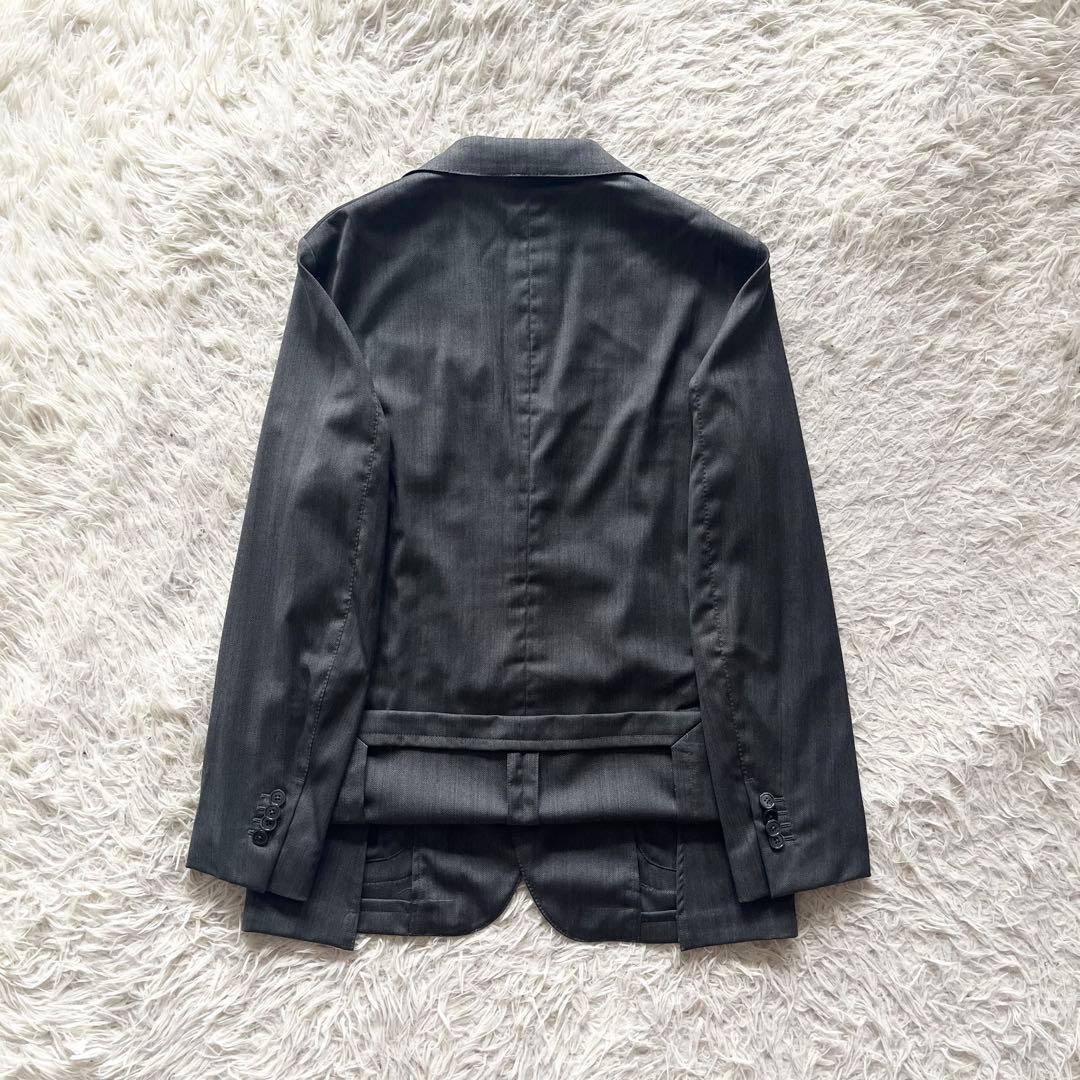 <極美品>LARDINI easy wear グレー ウール ジャケット 46