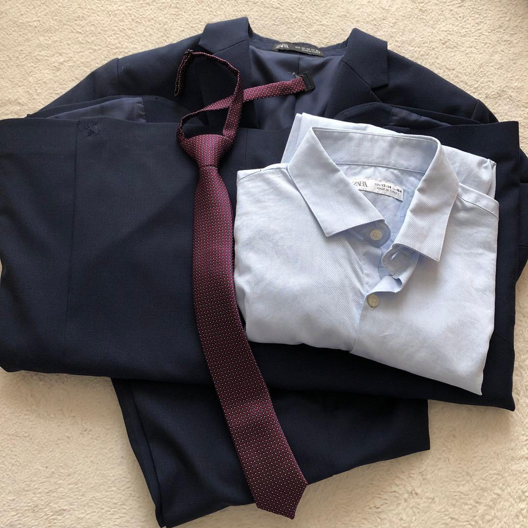 ZARA 卒業式　ネイビー　スーツ　164センチ