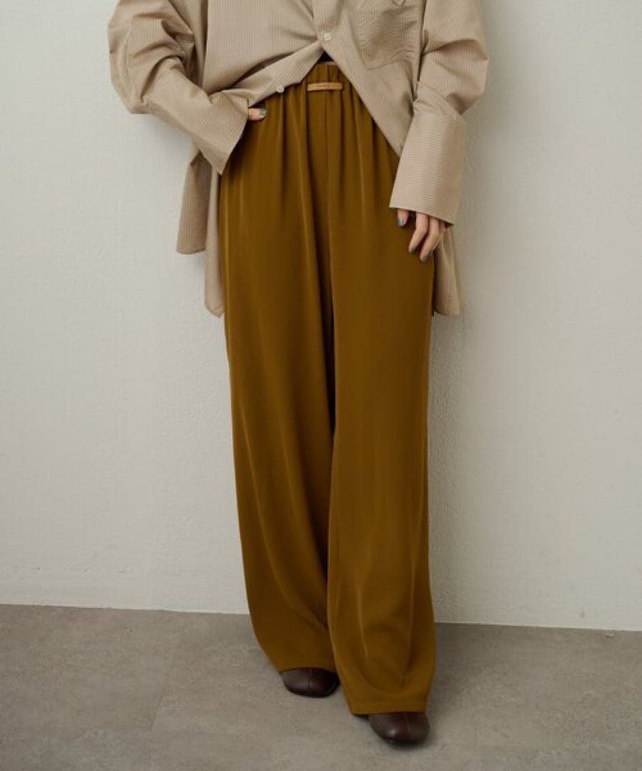 【美品】　トロミイージーパンツ　キャメル