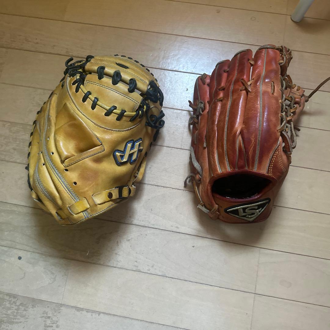 軟式用グラブ 2点セット
