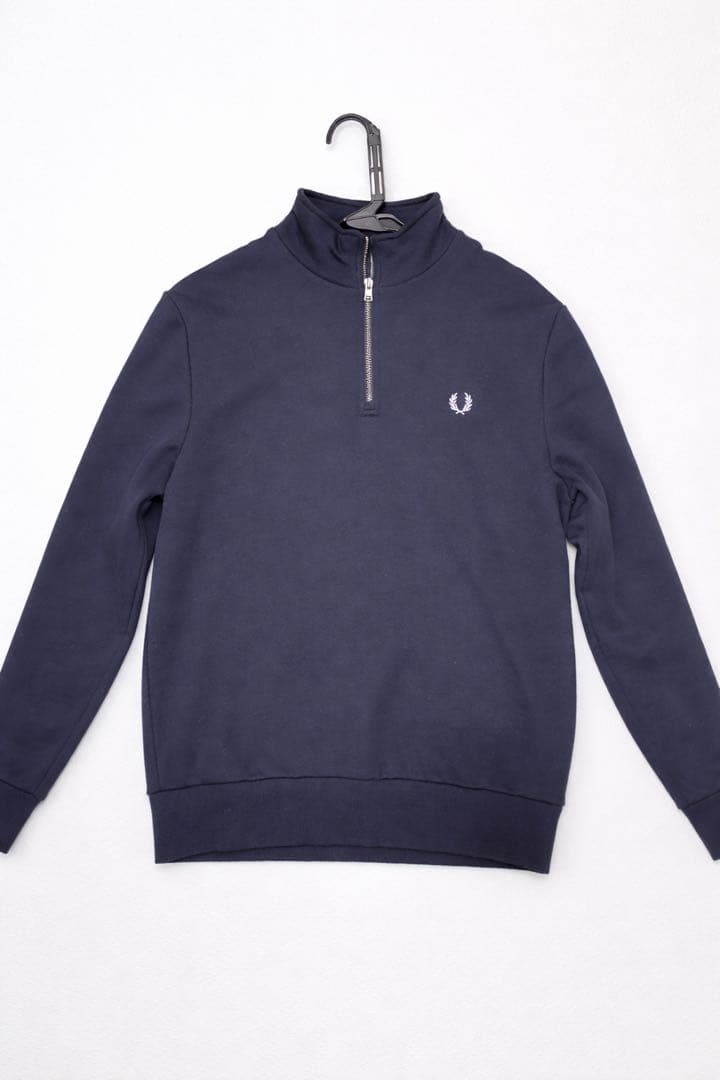 Fred Perry ネイビー ハーフジップ トレーナー