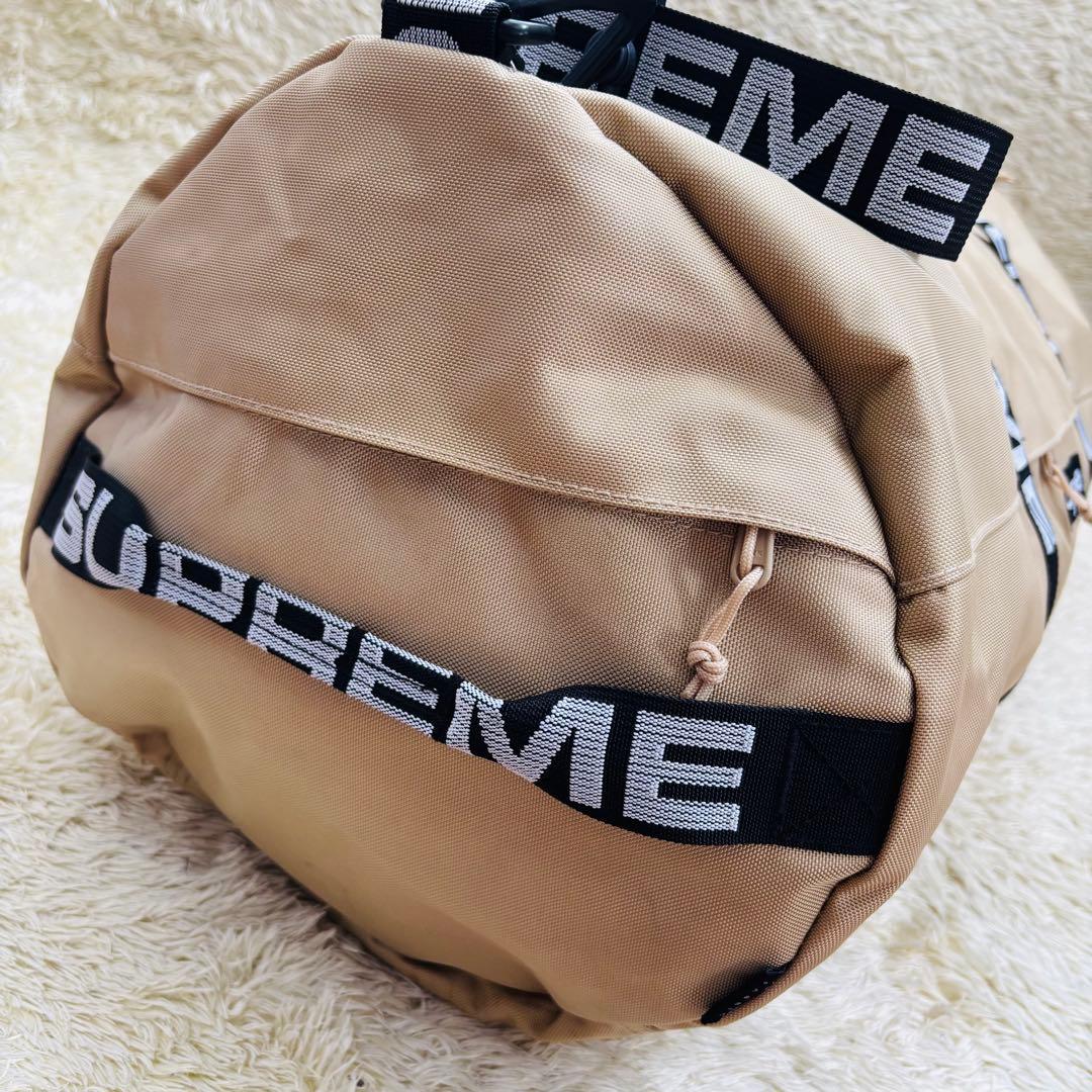 希少　18ss Supreme ボストンバック　Tan ベージュ　ボックスロゴ