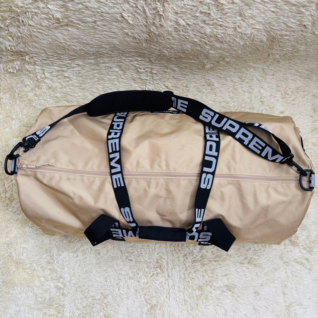 希少　18ss Supreme ボストンバック　Tan ベージュ　ボックスロゴ