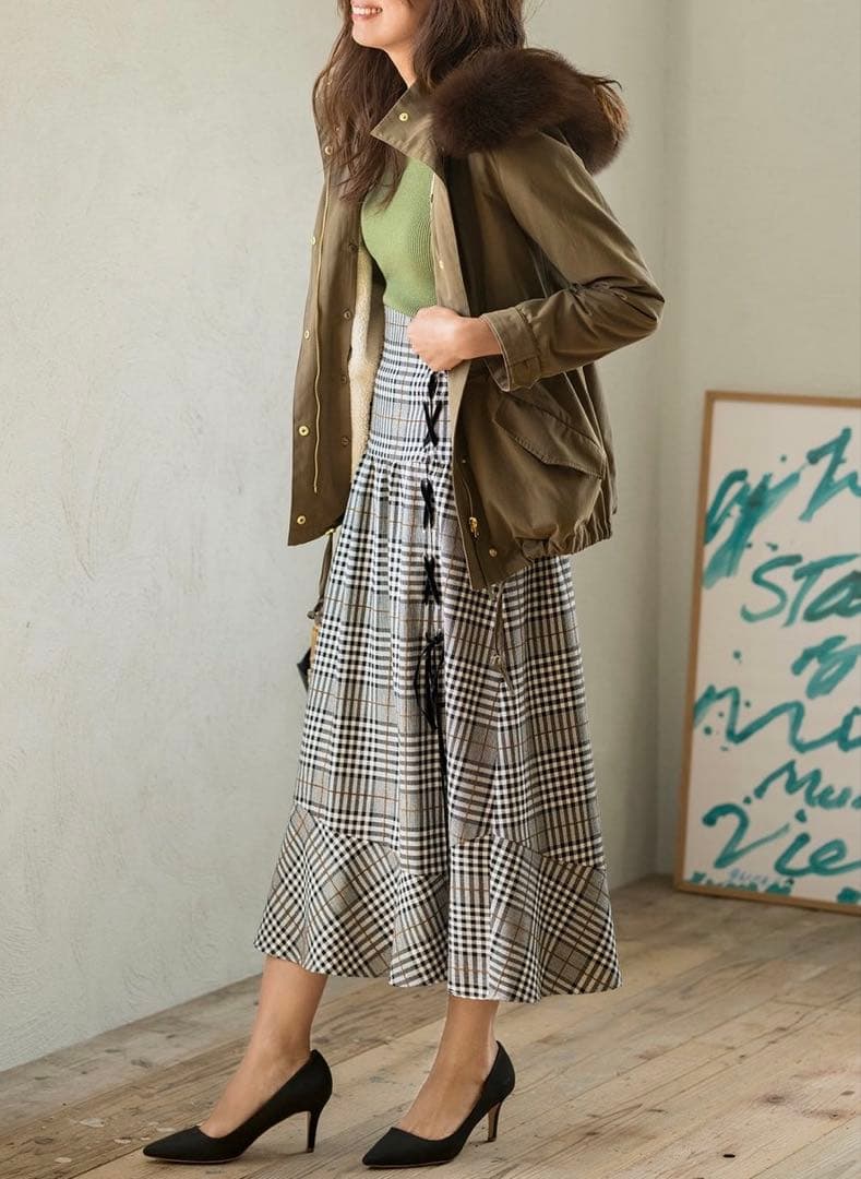 【新品未使用】マイストラーダ　ライナー付きモッズコート　38 M カーキ