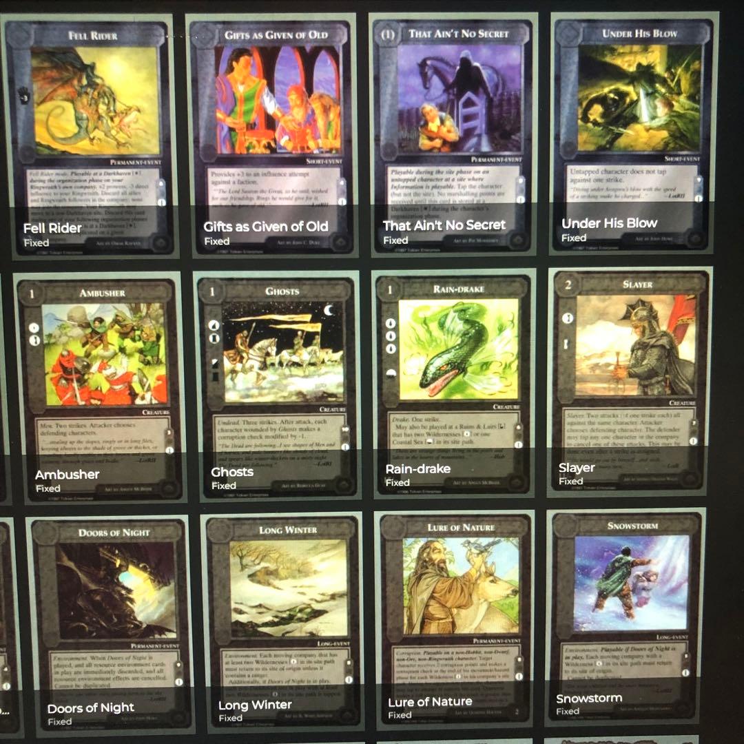 ミドルアース　カード　チャレンジデッキI ccg コンプ　指輪物語　希少