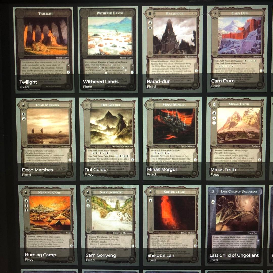 ミドルアース　カード　チャレンジデッキI ccg コンプ　指輪物語　希少