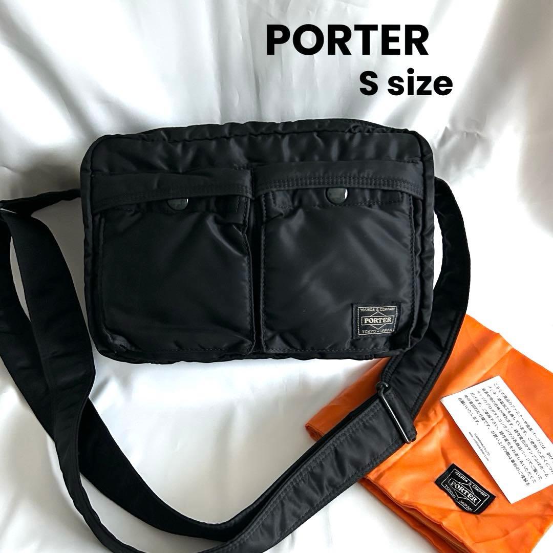【美品】PORTER タンカー ２層ショルダーバック S size ブラック