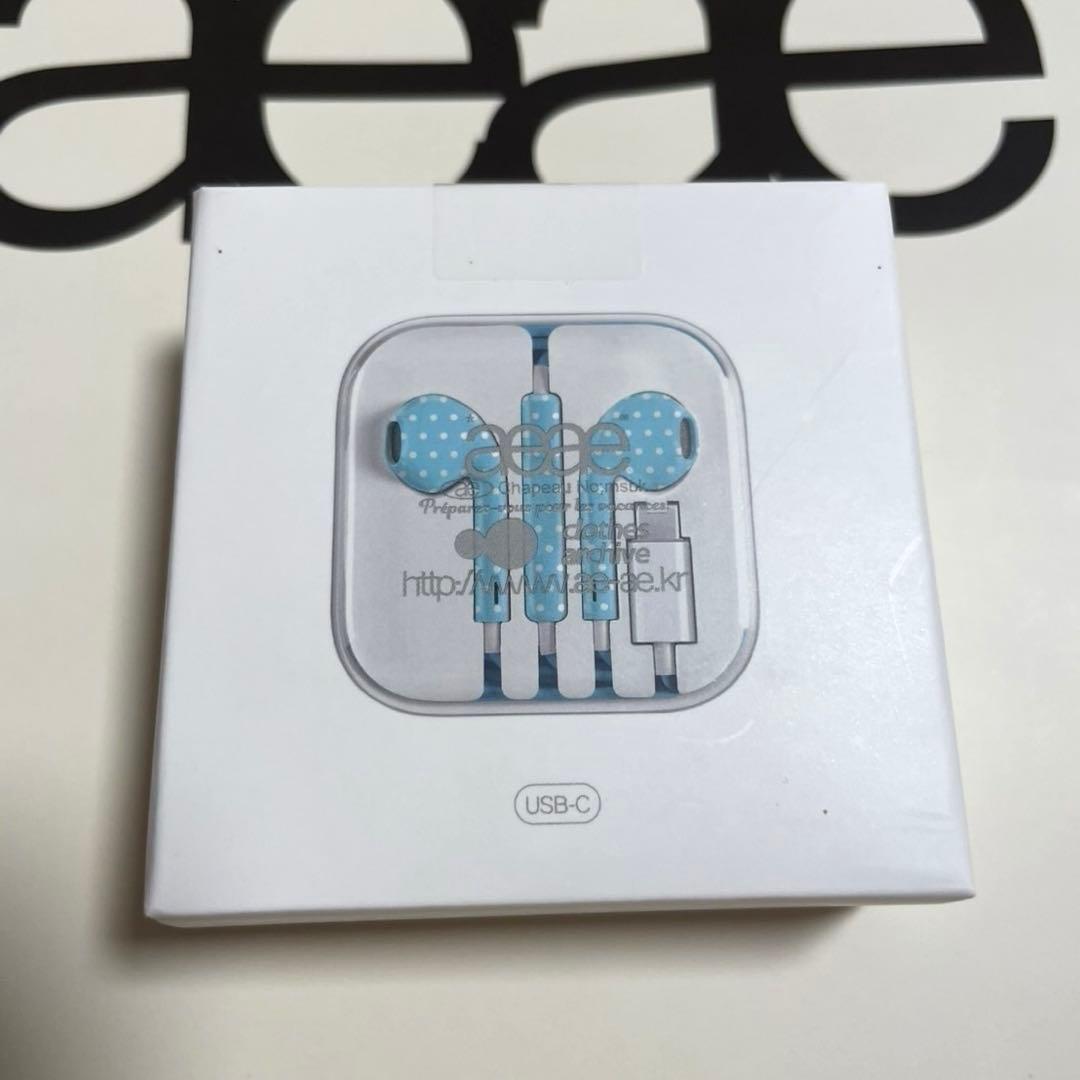 aeae 有線イヤホン イヤフォン ブルー
