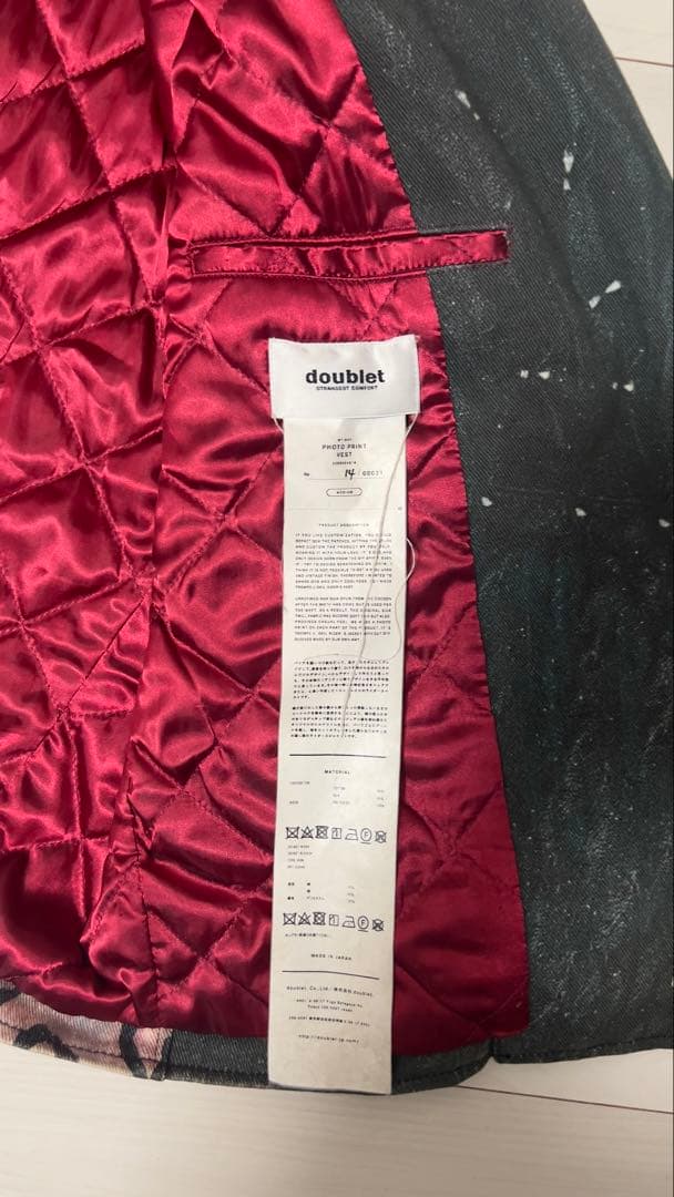doublet 22SS PHOTO PRINT VEST M 世界21着限定
