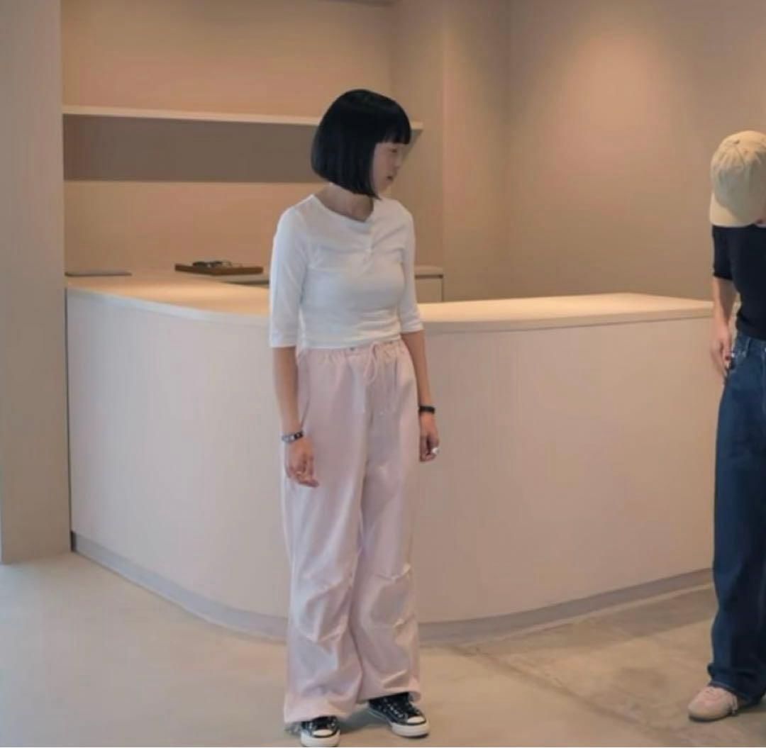 Shishikui パラシュートパンツ　xs ピンク