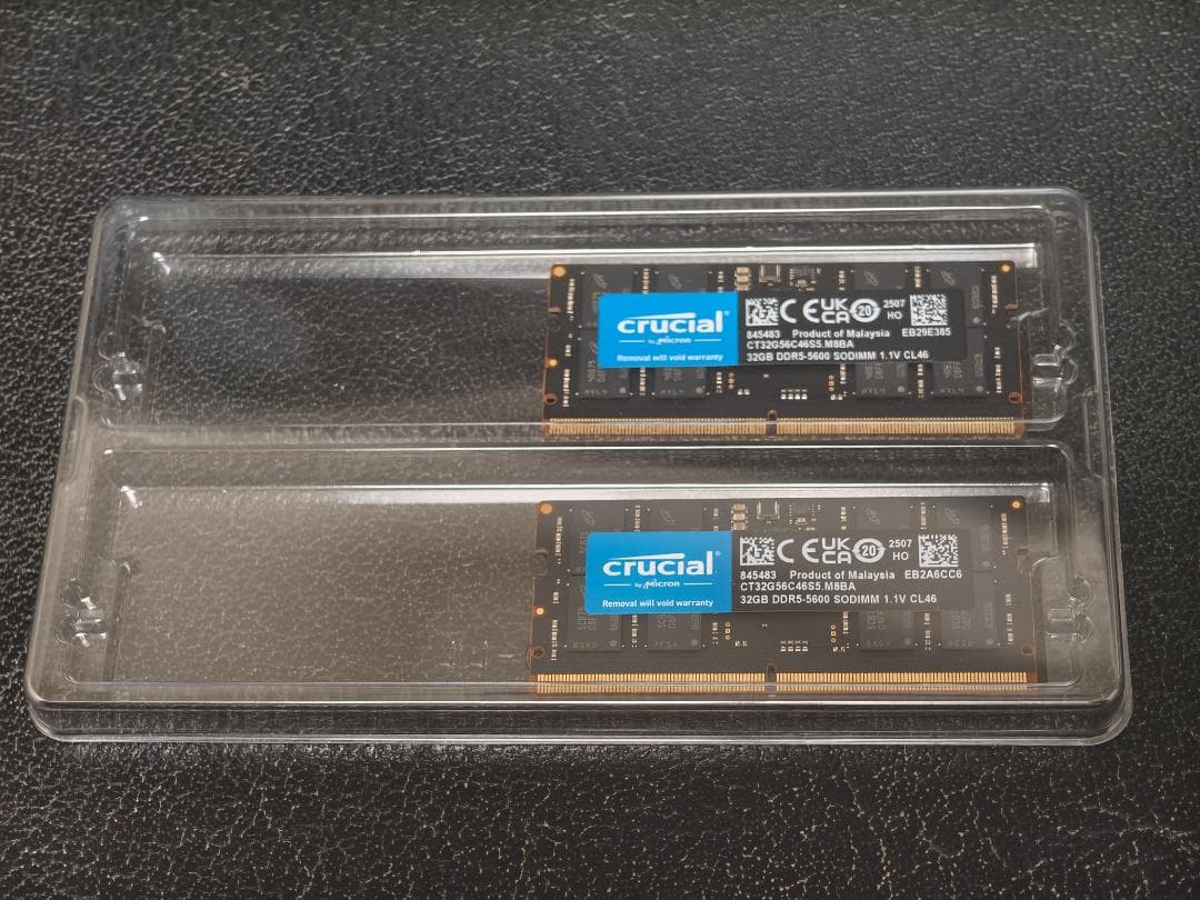 crucial 64GB(32GB×2) DDR5-5600 メモリー