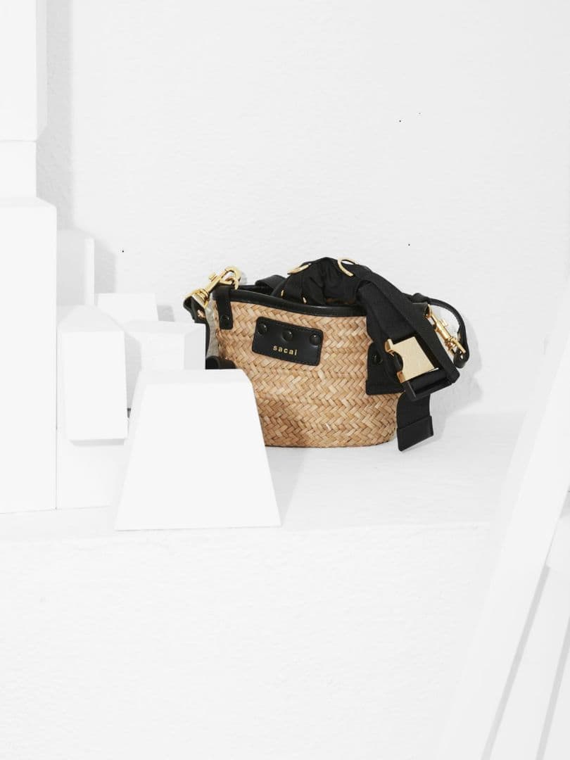 SACAI ハイブリッド　マルシェ　ミクロ　バッグ　カゴバッグ