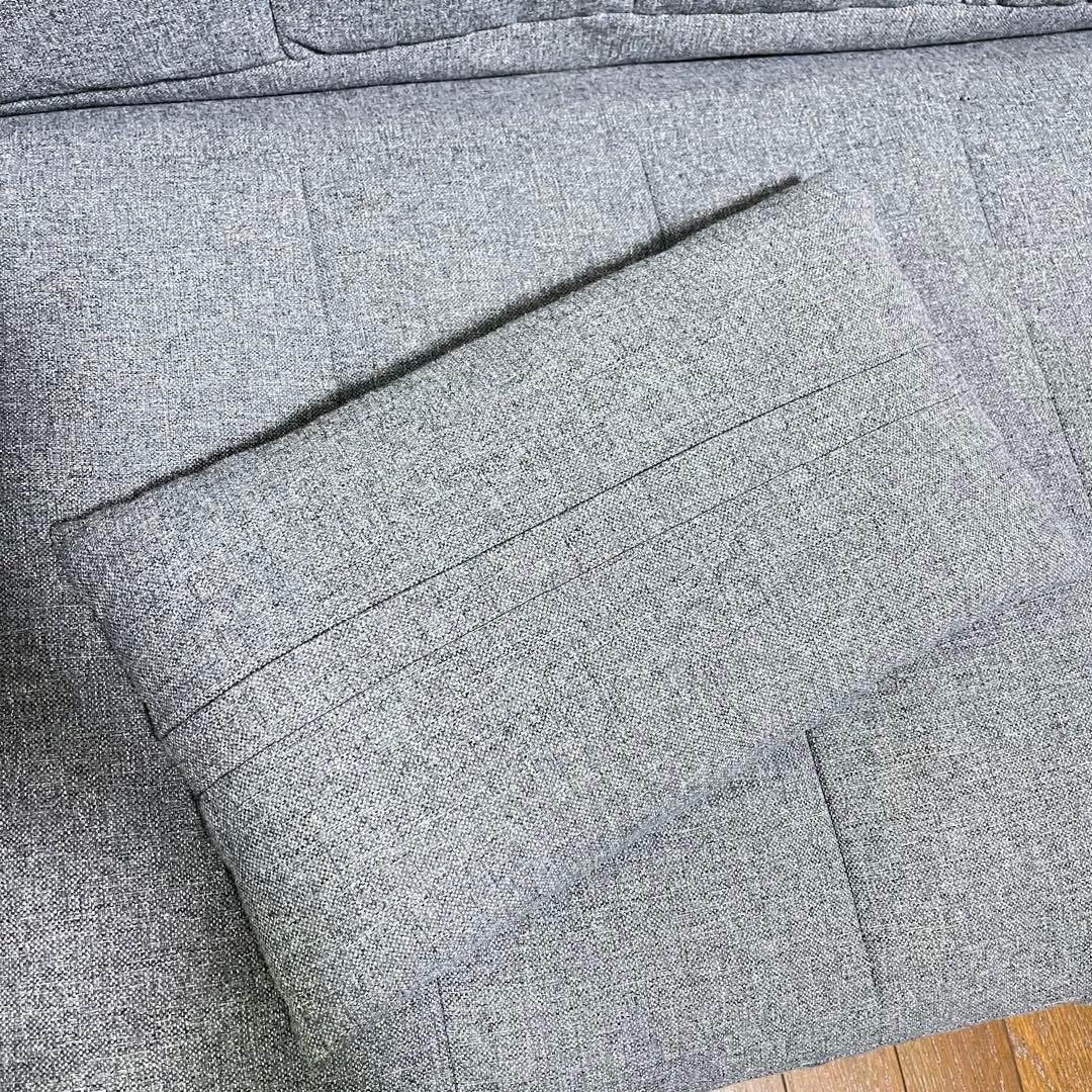 タンスのゲン　ソファベッド　クッション付き　ブルー