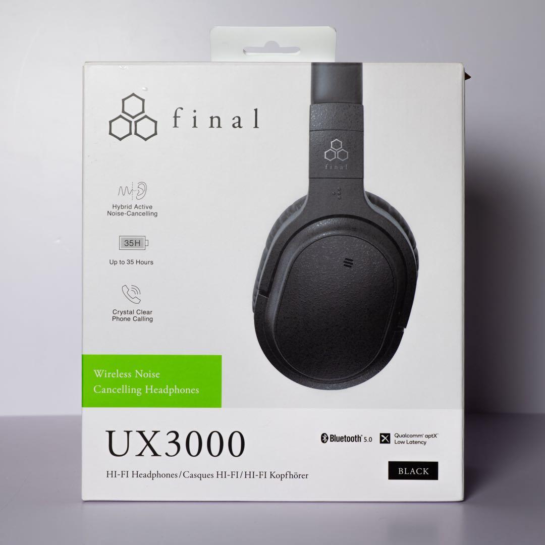 final UX3000 ワイヤレスヘッドフォン ブラック 付属品完備