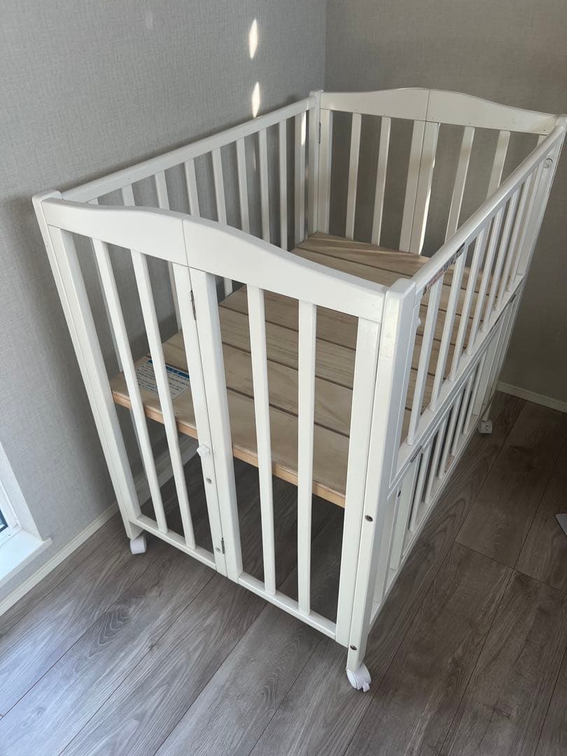 KATOJI 折りたたみ ベビーベッド 木製 ミニサイズ