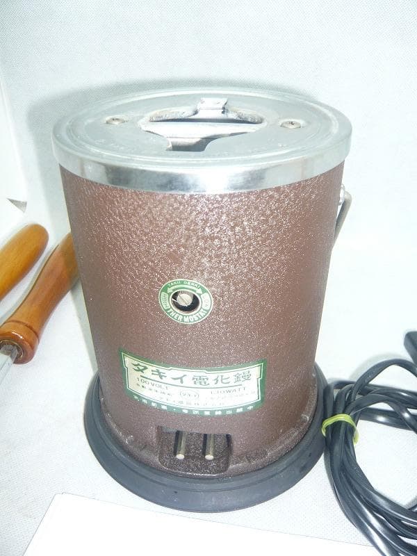 美品　タキイ　和裁電化鏝　和裁コテ　和裁こて　タキイ製　鏝２本付き