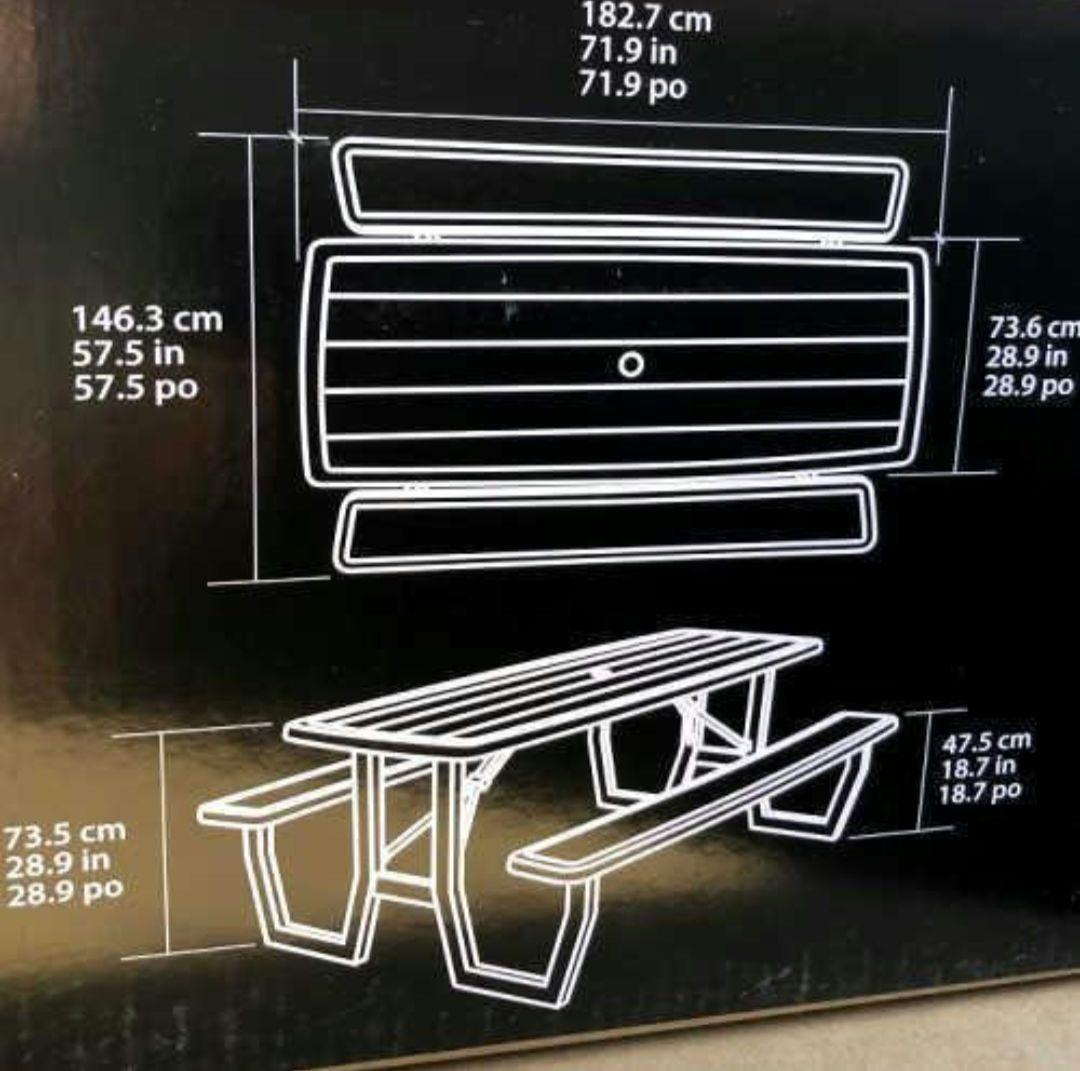 訳アリ特価LIFETIMEフレーム ピクニックテーブル折りたたみ 6人 ～ 8人