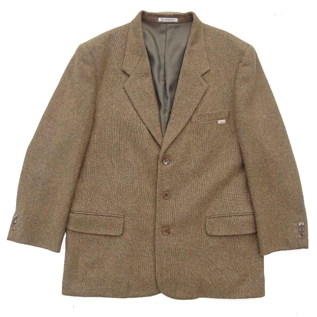 英国生地製Papas パパス カシミア100％ジャケット ブレザー紳士服46冬用