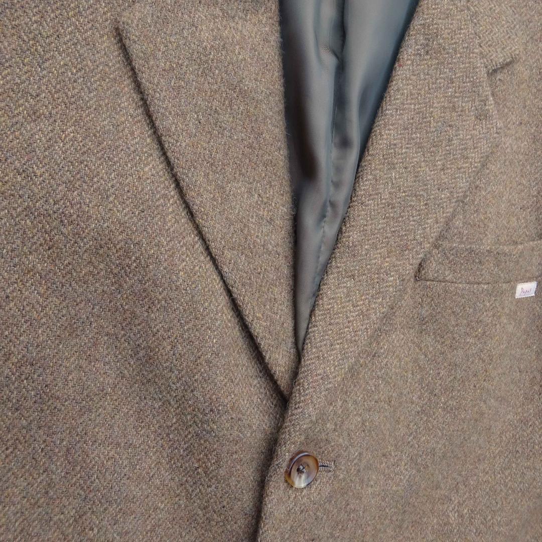 英国生地製Papas パパス カシミア100％ジャケット ブレザー紳士服46冬用