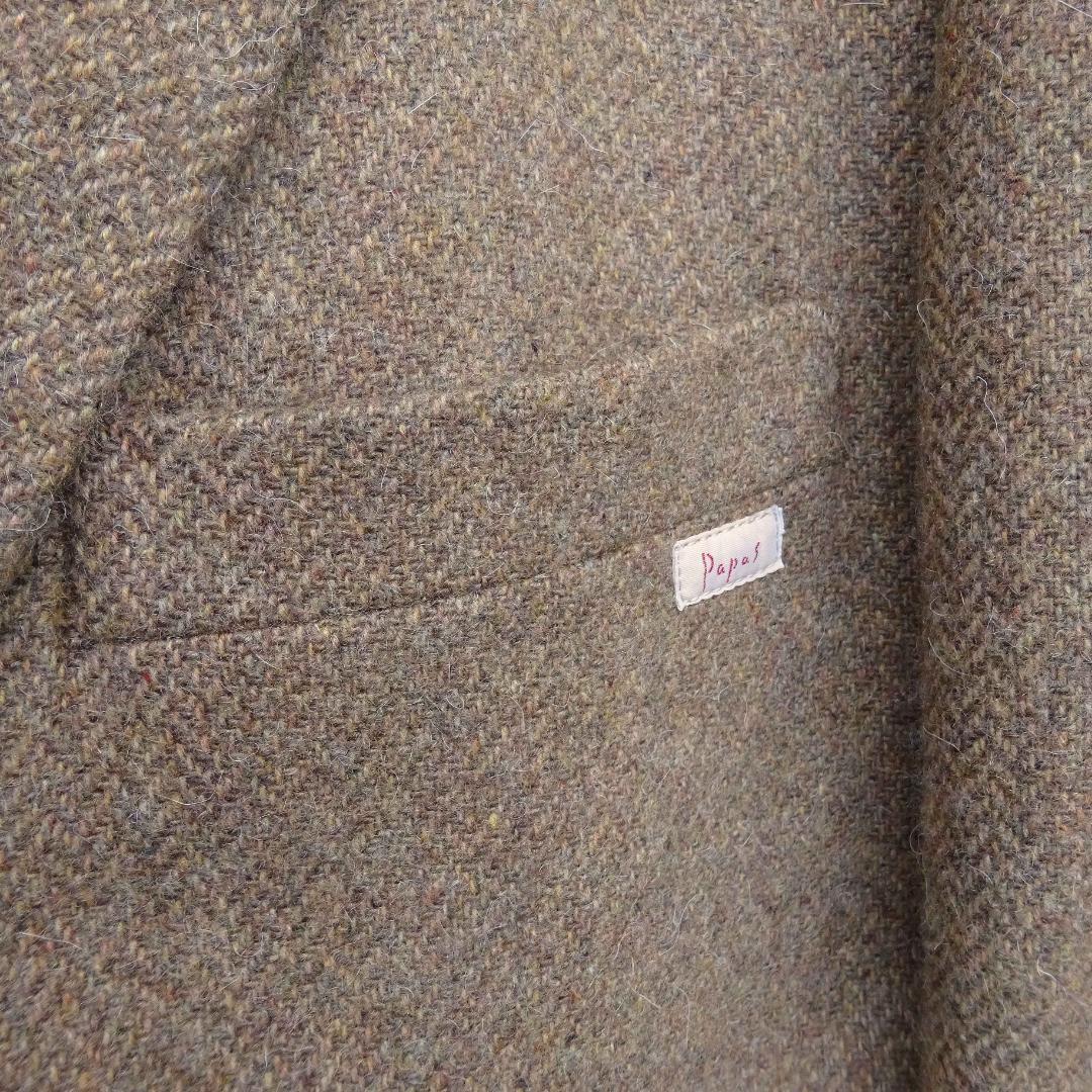英国生地製Papas パパス カシミア100％ジャケット ブレザー紳士服46冬用