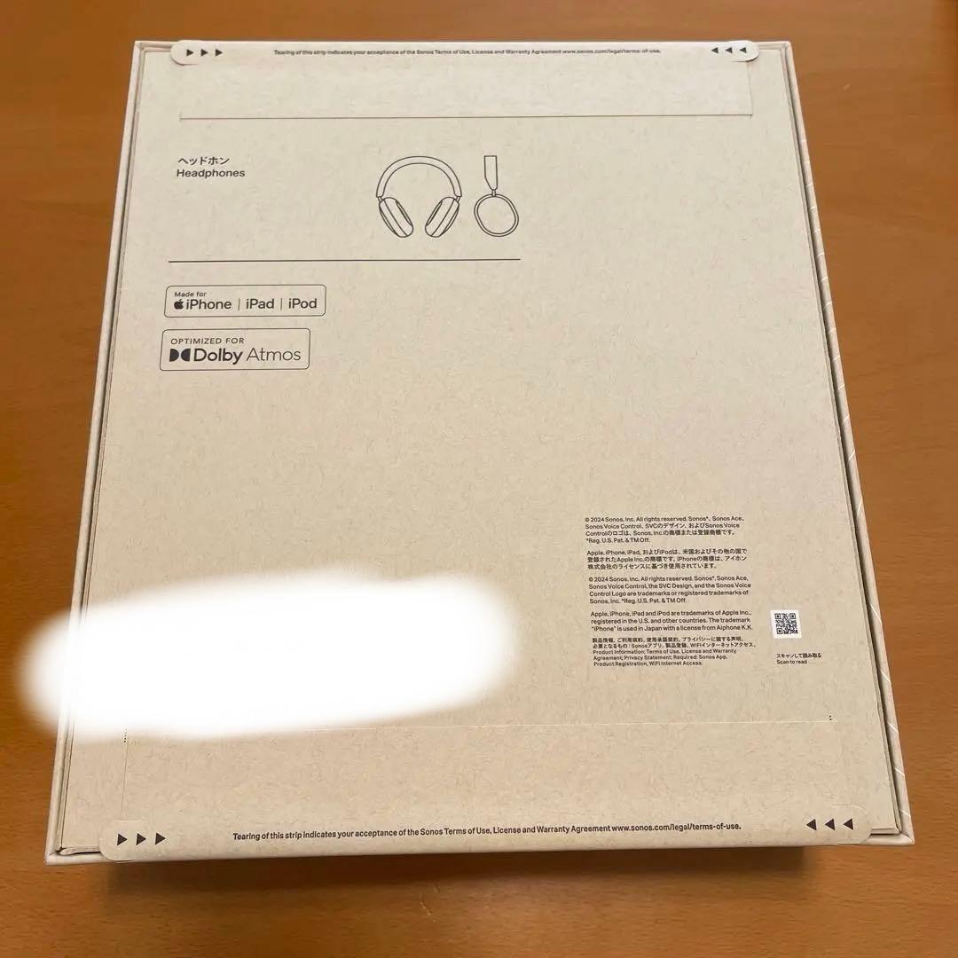 【新品・未開封】Sonos ace ワイヤレスヘッドホン　ホワイト