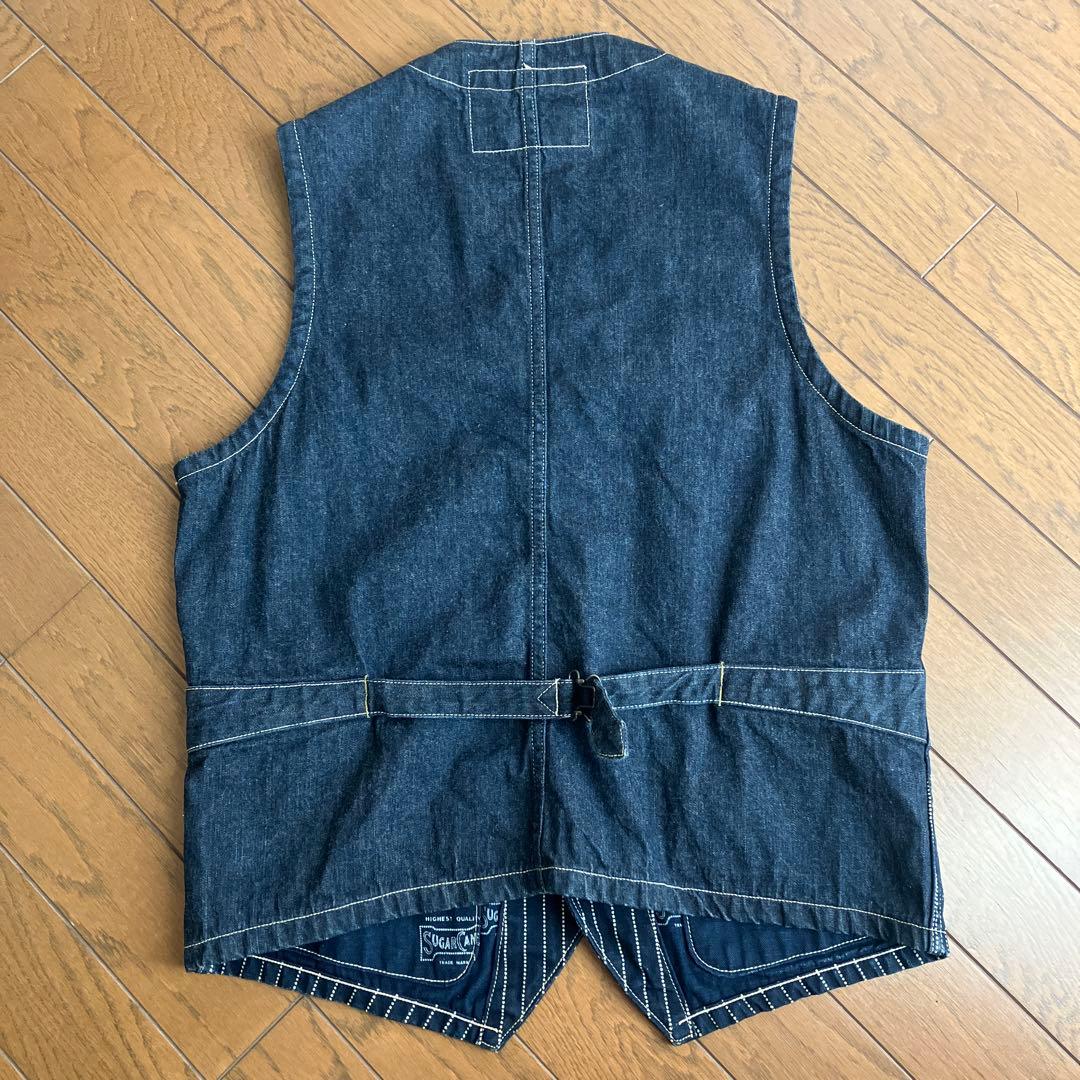 シュガーケーン size38 ウォバッシュ　ワークベスト　インディゴ