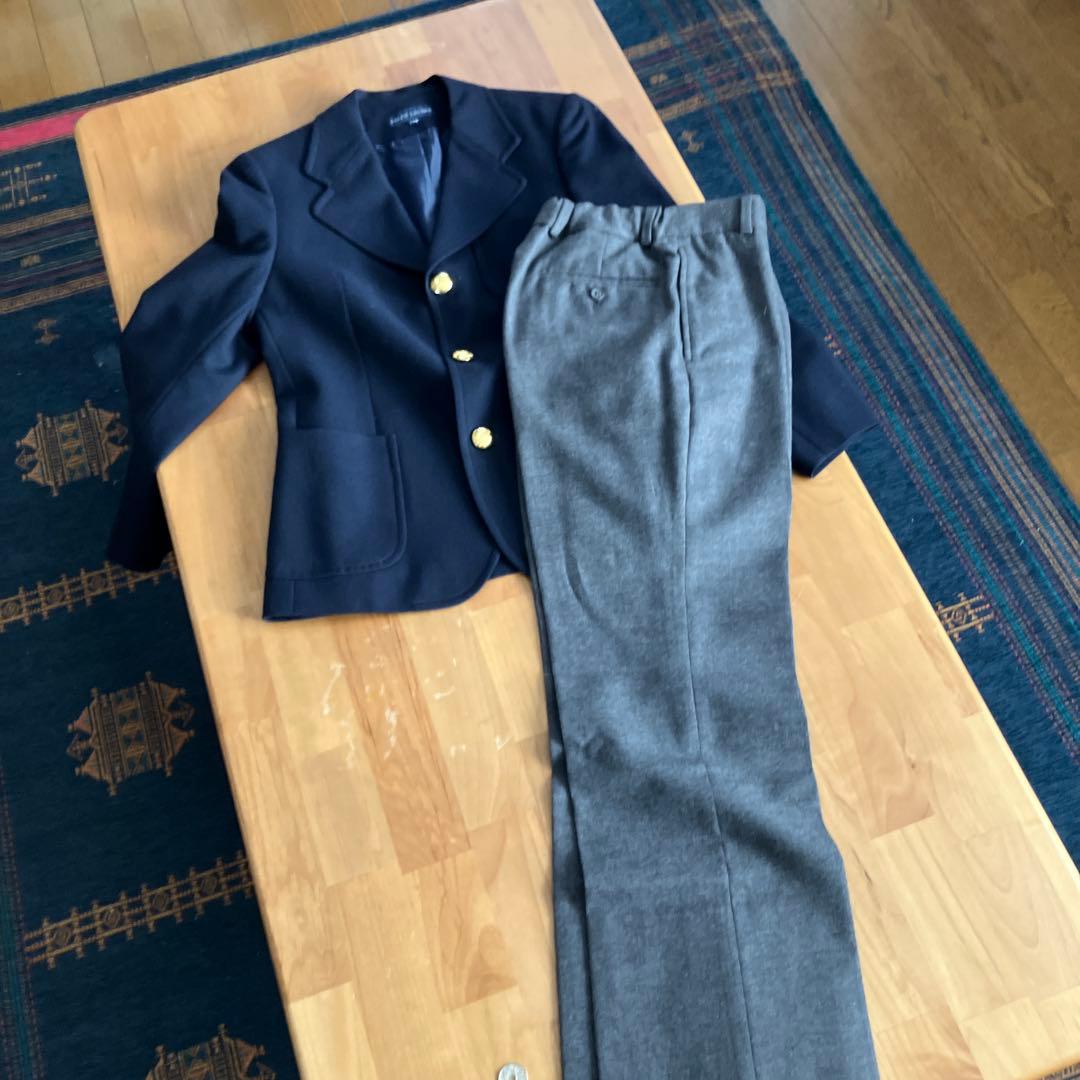 美品✨ラルフローレン　140 紺ブレザージャケット　グレーパンツ　卒業式　結婚式